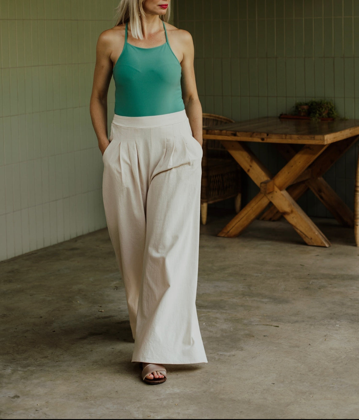 Pleated Pants