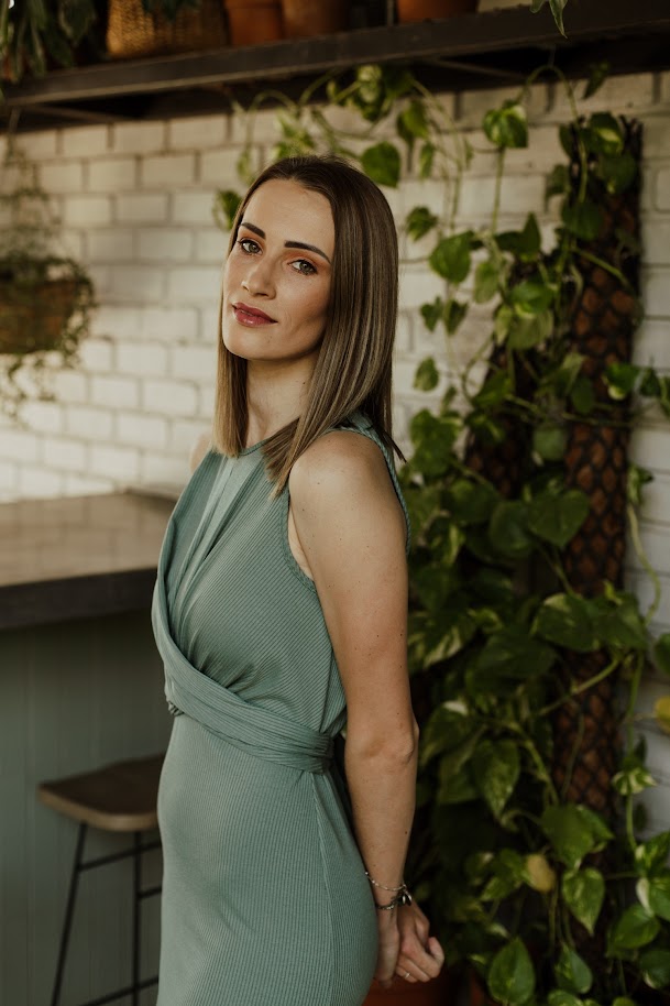 Ribbed Waist Wrap Dress