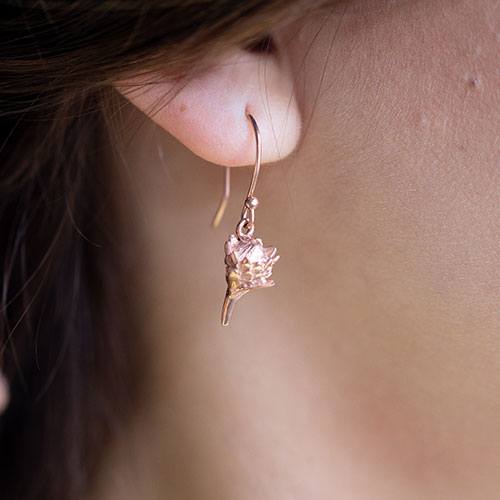 Small Protea Hook Earrings
