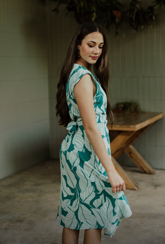 Leaf Print Dress