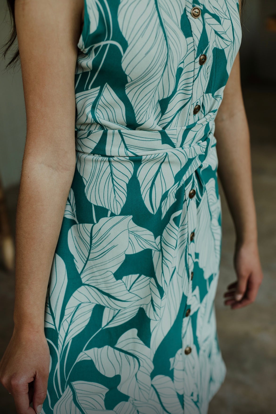 Leaf Print Dress