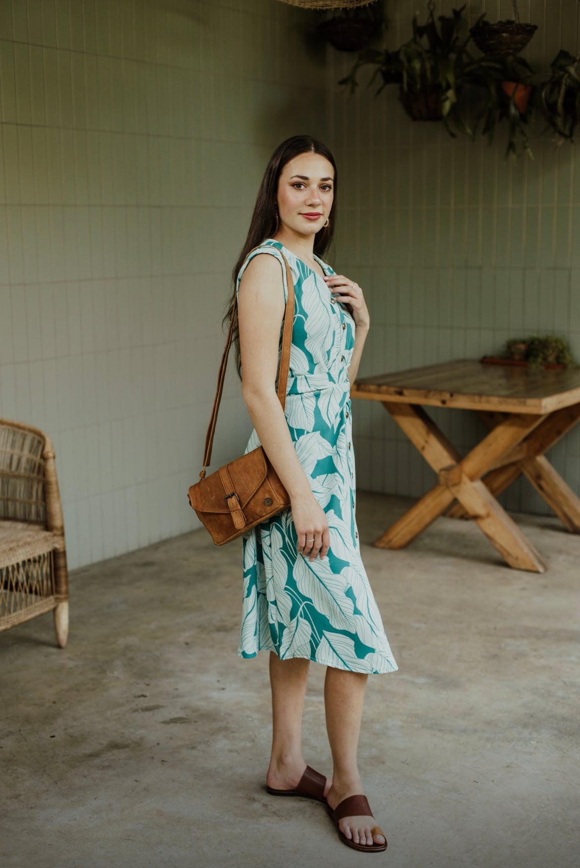 Leaf Print Dress