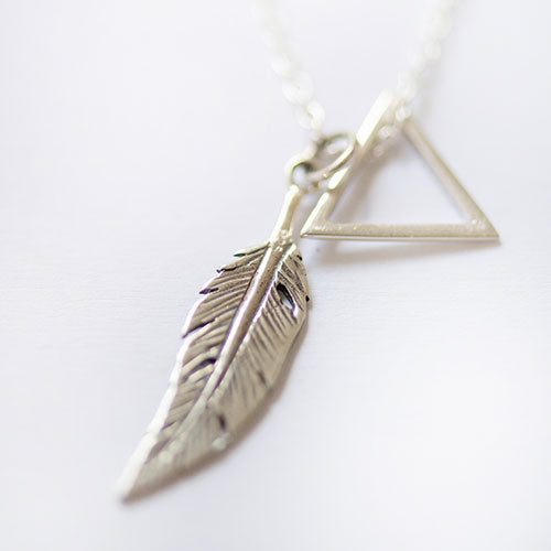 Sterling Silver Medium Feather Charm